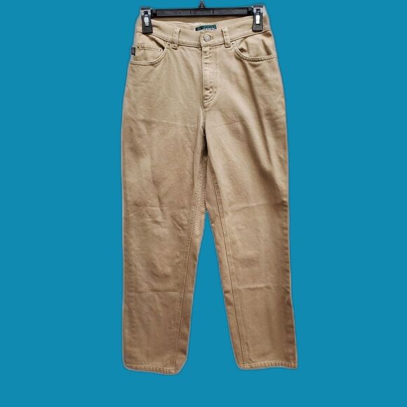Lauren Jeans Co. Ralph Lauren Jeans Ladies Wheat Colored Jeans in Size 6P - Picture 1 of 11
